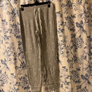 Women’s Heather Light Gray Drawstring Jogger Sweatpants